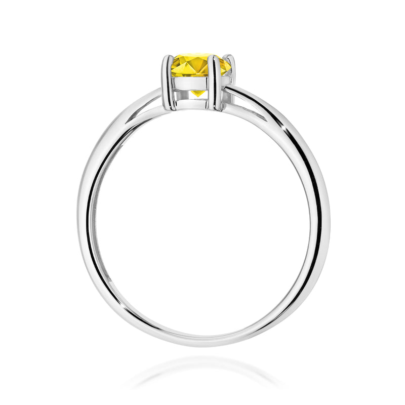 Inel Aur 9K cu Diamant Galben de Laborator 0.50 ct, imaginea 7 din 8