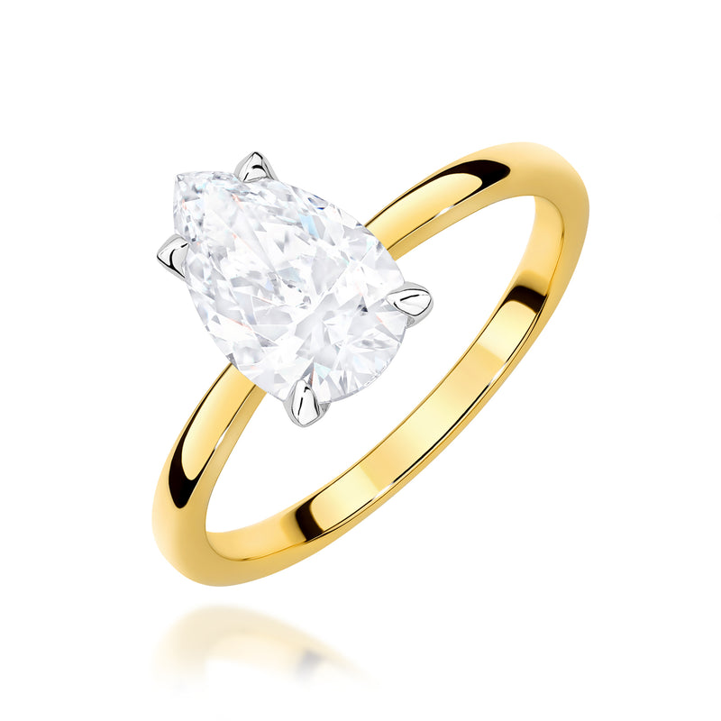 Inel Aur 14K cu Diamant de Laborator 1.00 ct — Aur galben