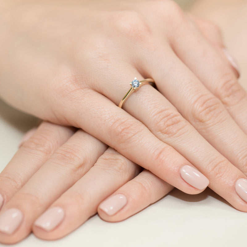 Inel Aur 14K cu Diamant de Laborator 0.15 ct, imaginea 4 din 12