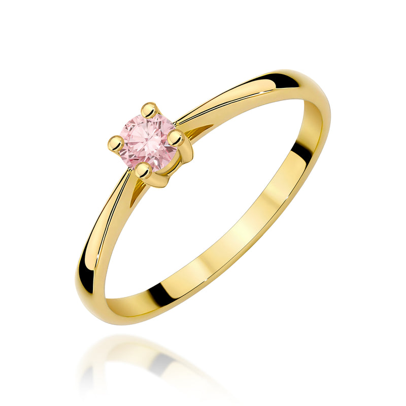Inel Aur 14K cu Diamant de Laborator 0.15 ct — Aur galben