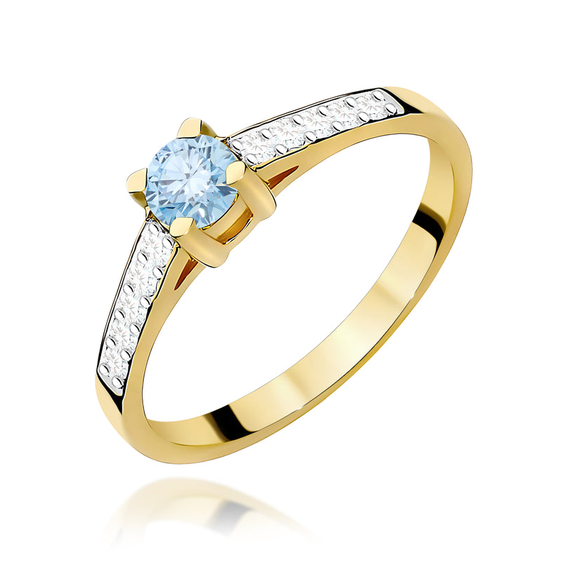 Inel Aur 14K cu Diamante de Laborator 0.45 ct — Aur galben
