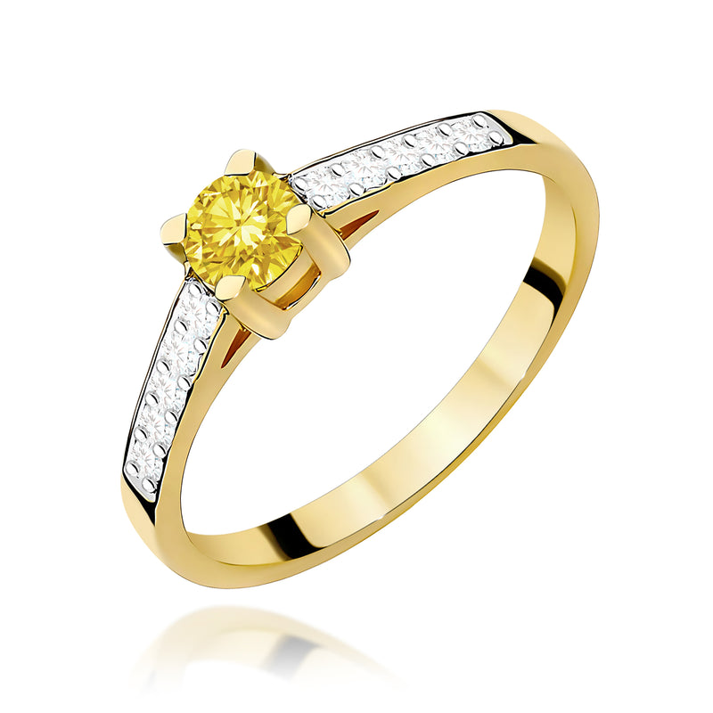Inel Aur 14K cu Diamante de Laborator 0.45 ct — Aur galben
