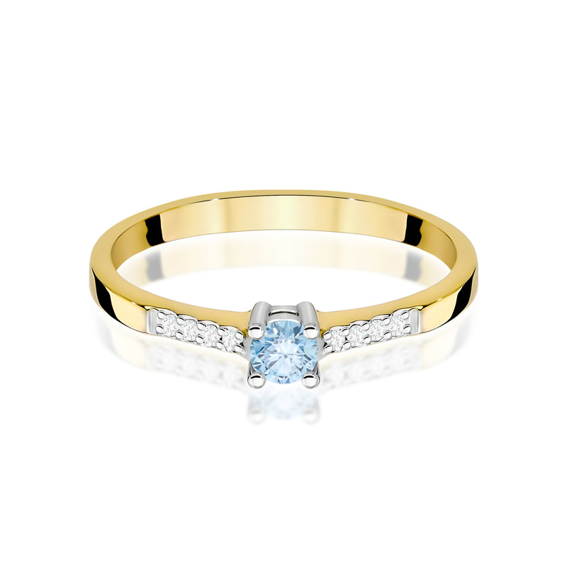Inel Aur 9K cu Diamante de Laborator 0.22 ct, imaginea 2 din 8