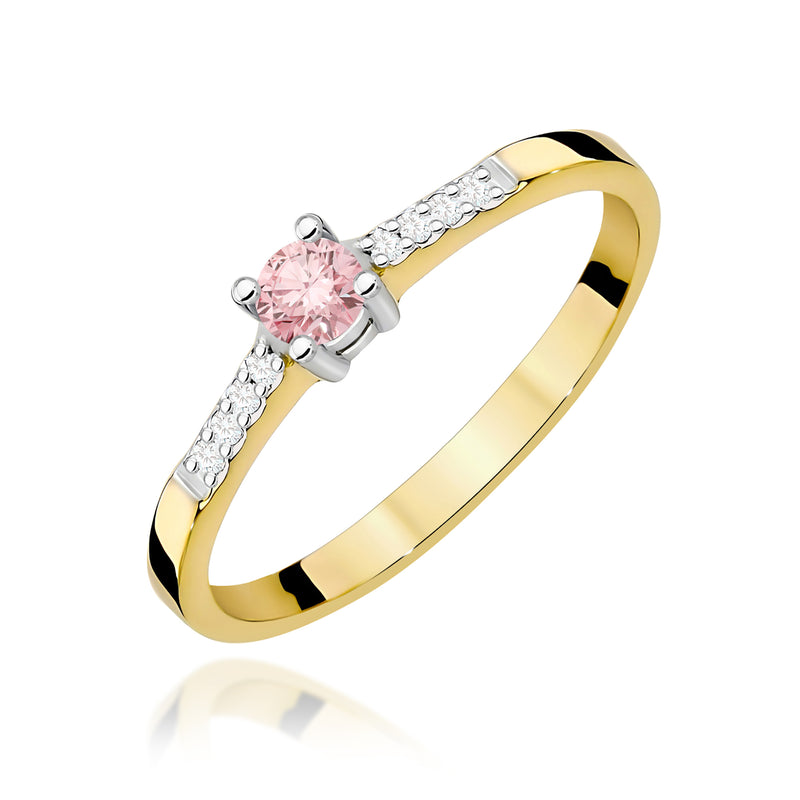 Inel Aur 9K cu Diamante de Laborator 0.22 ct — Aur galben