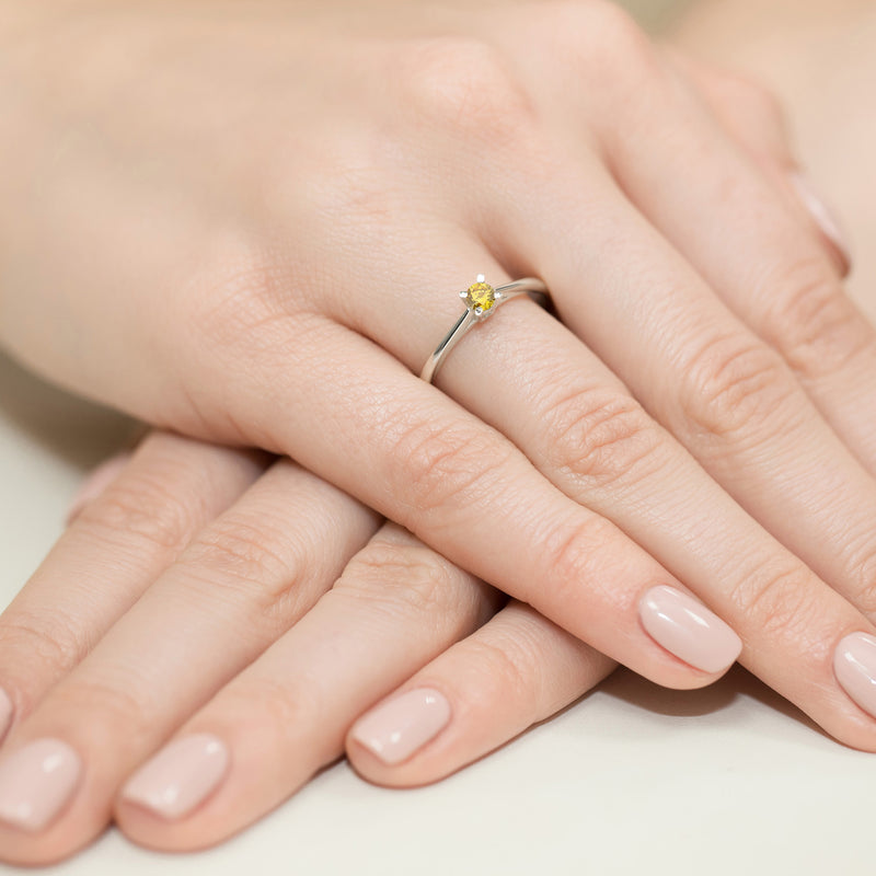 Inel Aur 9K cu Diamant de Laborator 0.15 ct, imaginea 8 din 8