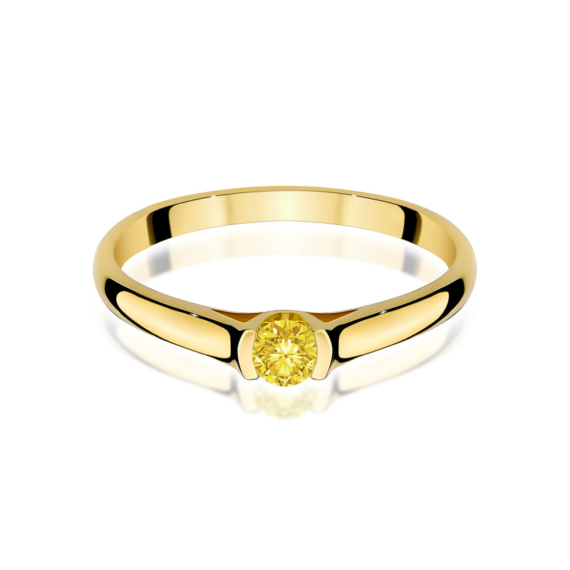 Inel Aur 9K cu Diamant de Laborator 0.15 ct, imaginea 2 din 8