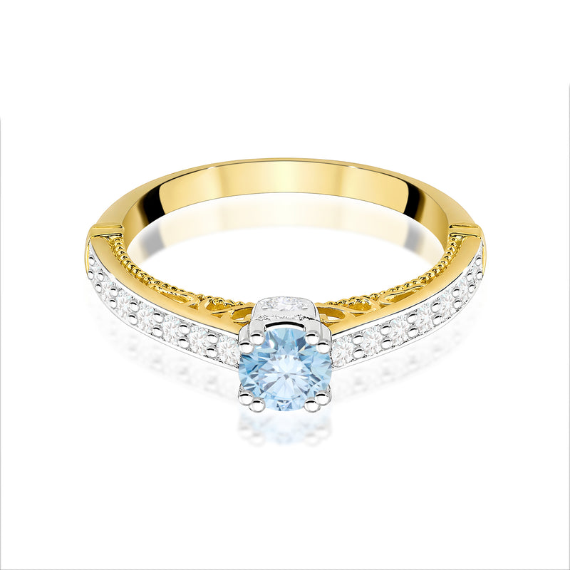 Inel Aur 9K cu Diamante de Laborator 0.56 ct, imaginea 2 din 8