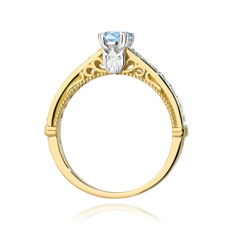 Inel Aur 9K cu Diamante de Laborator 0.56 ct, imaginea 3 din 8