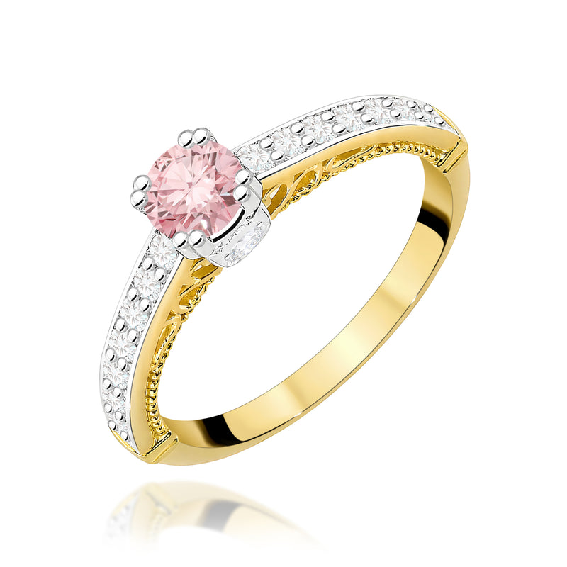 Inel Aur 9K cu Diamante de Laborator 0.56 ct — Aur galben