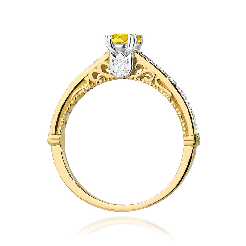 Inel Aur 9K cu Diamante de Laborator 0.56 ct, imaginea 3 din 8