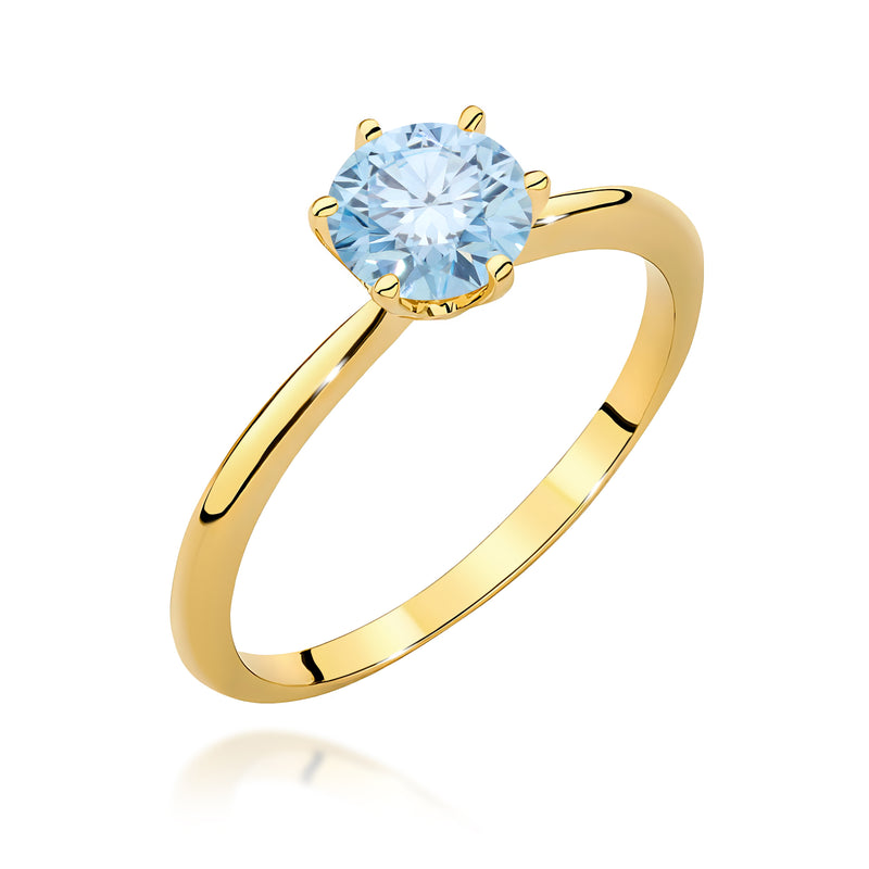 Inel Aur 9K cu Diamant de Laborator 1.00 ct — Aur galben
