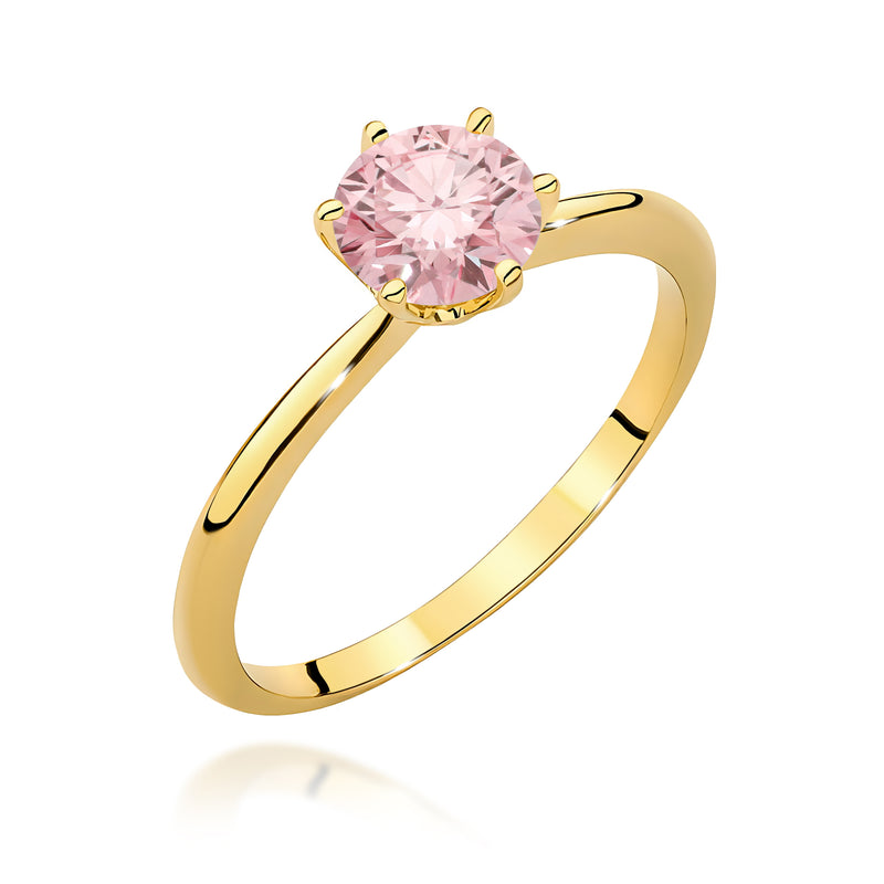 Inel Aur 9K cu Diamant de Laborator 1.00 ct — Aur galben