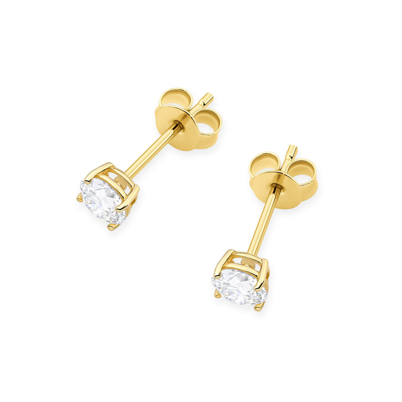 Cercei Aur 14K cu Diamant de Laborator 0.50 ct, imaginea 2 din 9