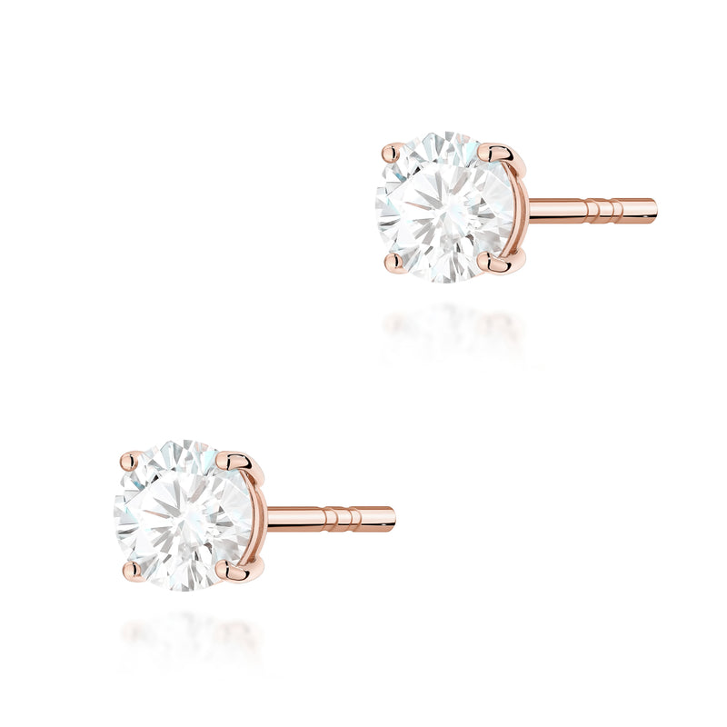 Cercei Aur 14K cu Diamant de Laborator 0.50 ct, imaginea 4 din 9