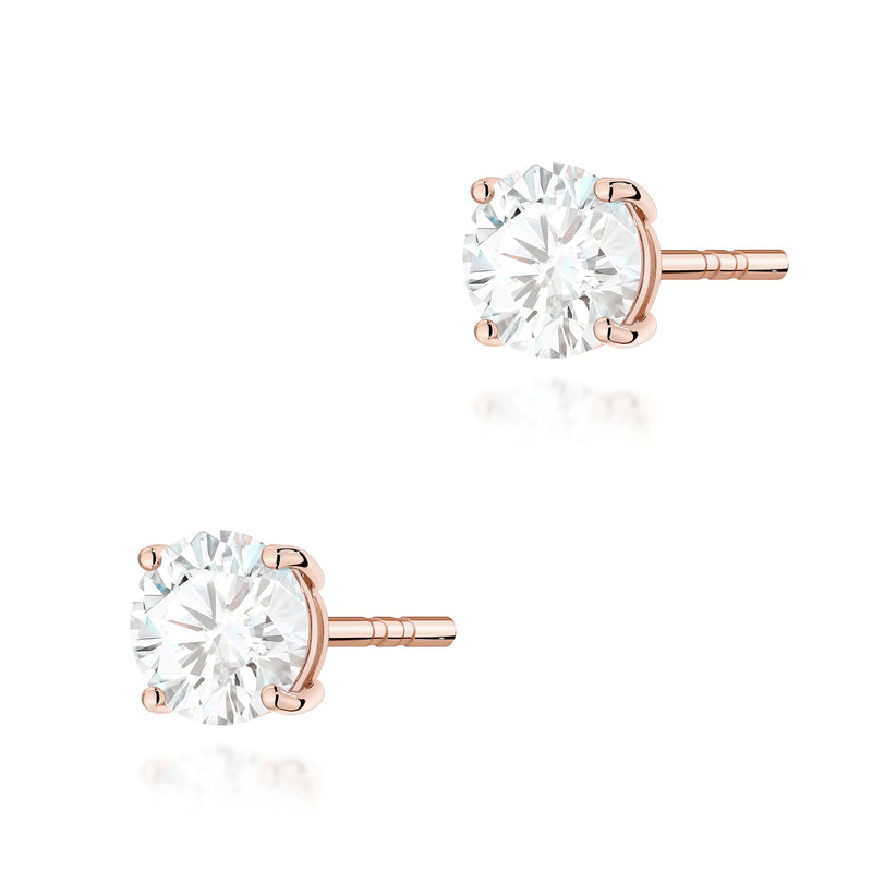 Cercei Aur 14K cu Diamant de Laborator 0.70 ct, imaginea 4 din 9