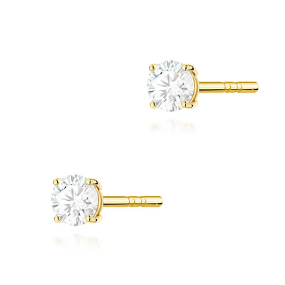 Cercei Aur 14K cu Diamant Natural 0.15 ct
