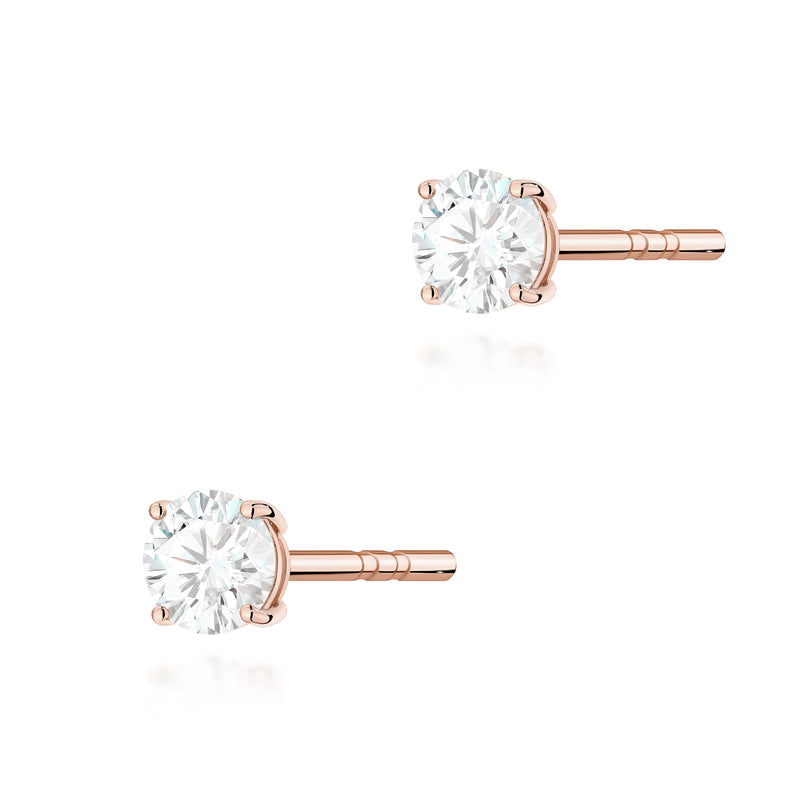 Cercei Aur 14K cu Diamant Natural 0.15 ct, imaginea 4 din 9