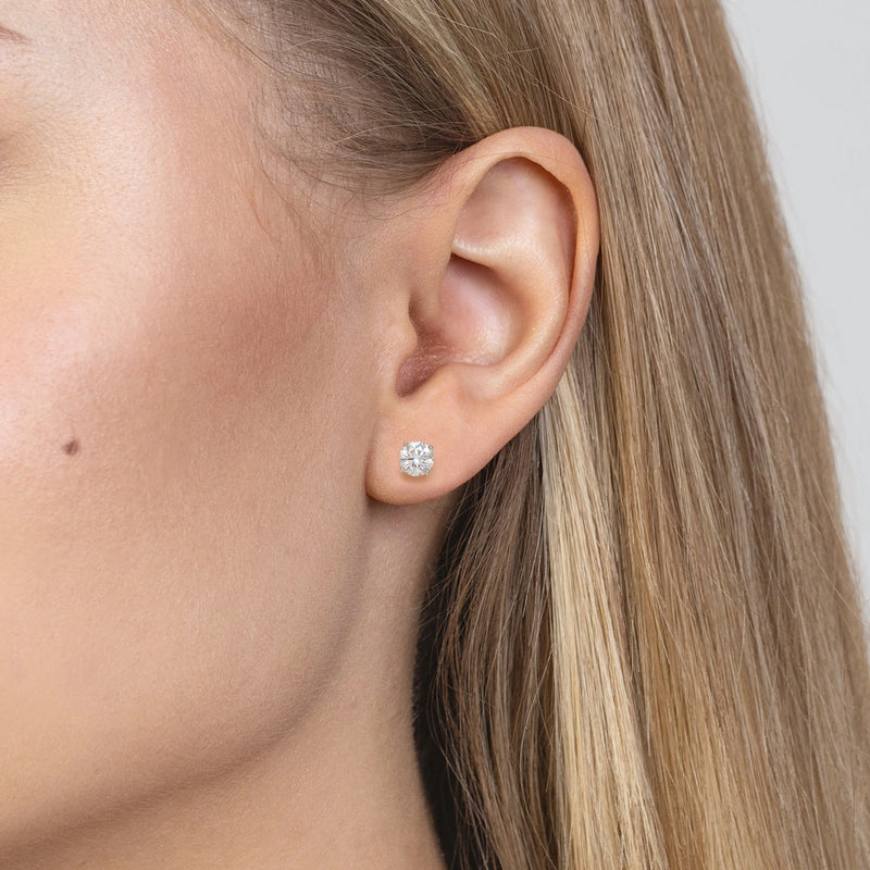 Cercei Aur 14K cu Diamant Natural 0.50 ct, imaginea 9 din 9