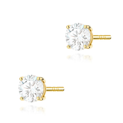 Cercei Aur 14K cu Diamant Natural 0.70 ct