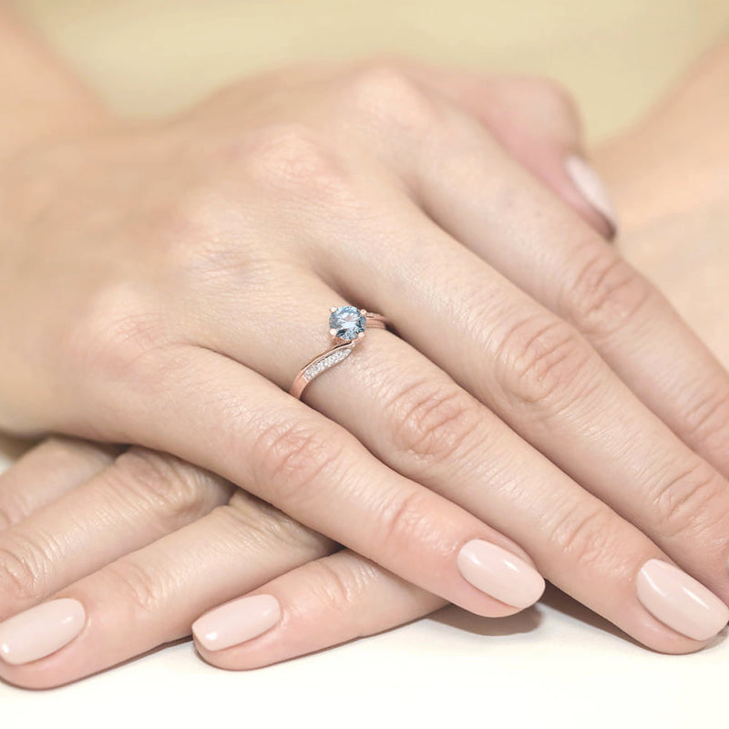Inel Aur 14K cu Diamante de Laborator 0.55 ct, imaginea 8 din 12