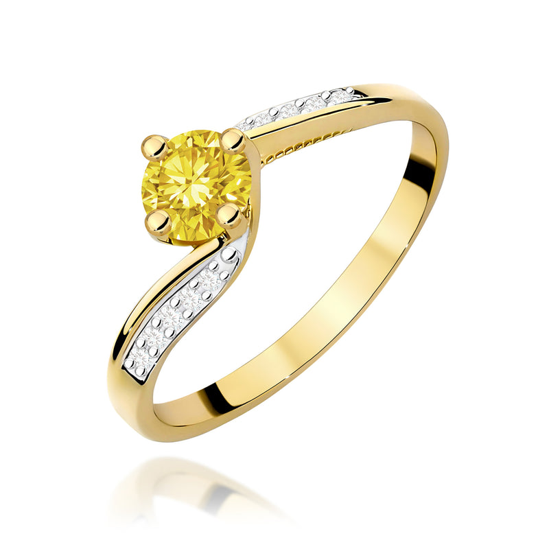 Inel Aur 14K cu Diamante de Laborator 0.55 ct — Aur galben