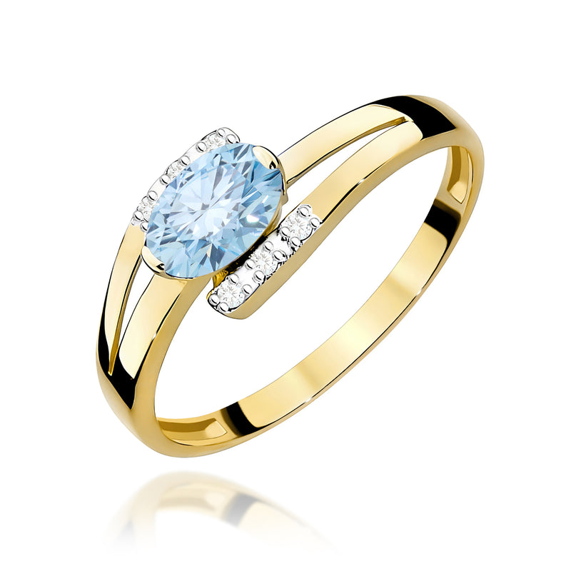 Inel Aur 14K cu Diamante de Laborator 0.55 ct — Aur galben
