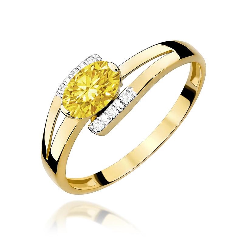 Inel Aur 14K cu Diamante de Laborator 0.55 ct — Aur galben