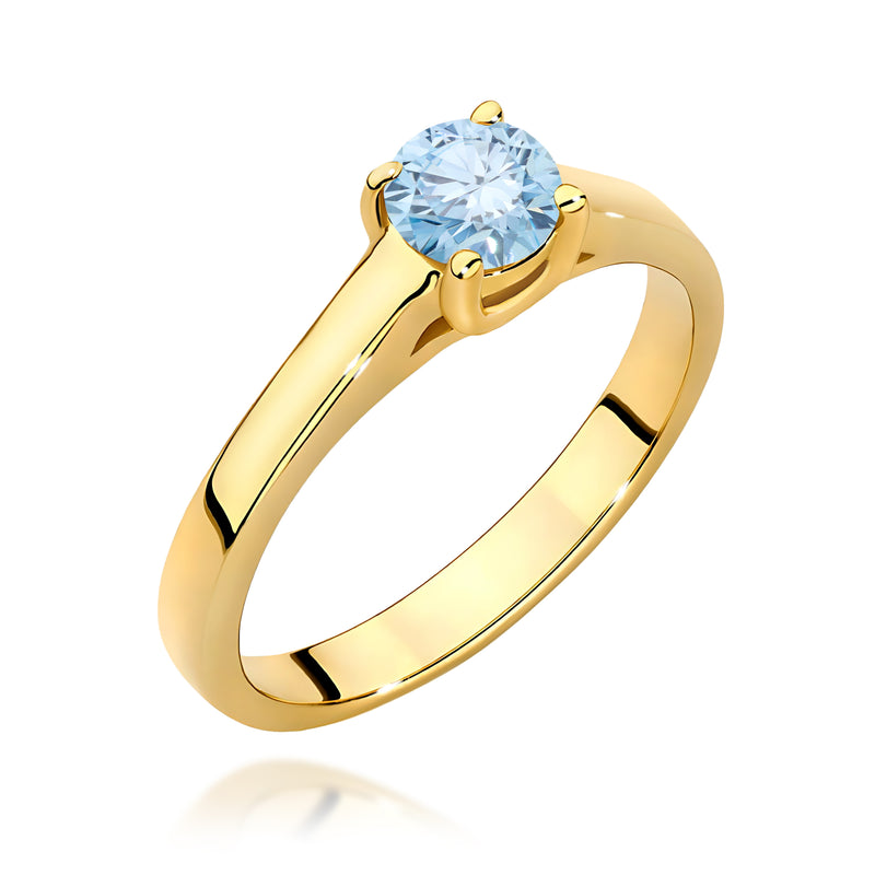 Inel Aur 14K cu Diamant de Laborator 0.50 ct — Aur galben