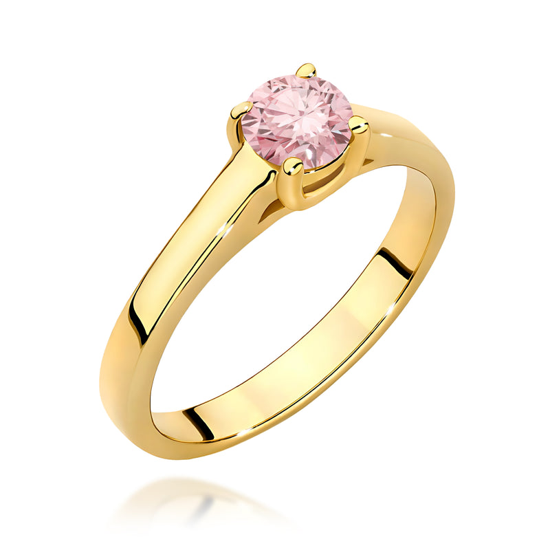 Inel Aur 14K cu Diamant de Laborator 0.50 ct — Aur galben