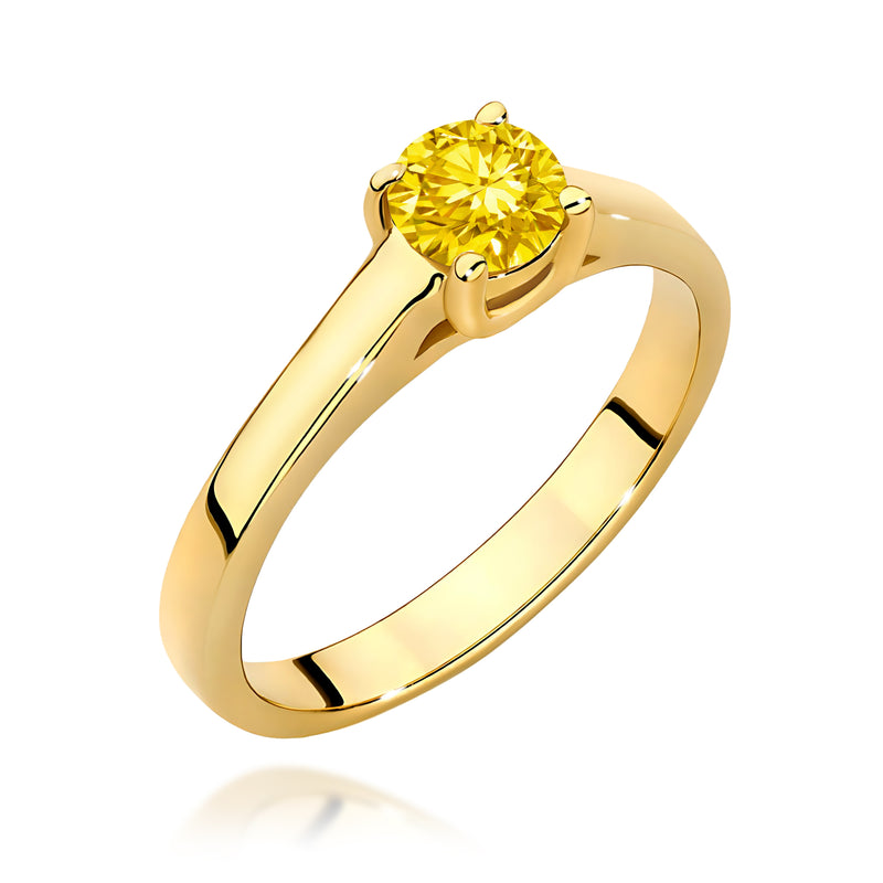 Inel Aur 14K cu Diamant de Laborator 0.50 ct — Aur galben