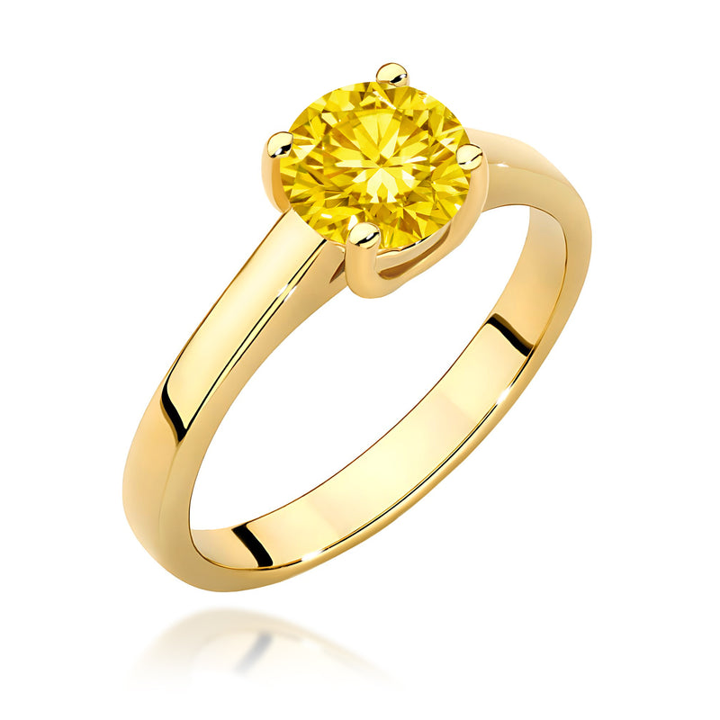 Inel Aur 14K cu Diamant de Laborator 1.00 ct — Aur galben