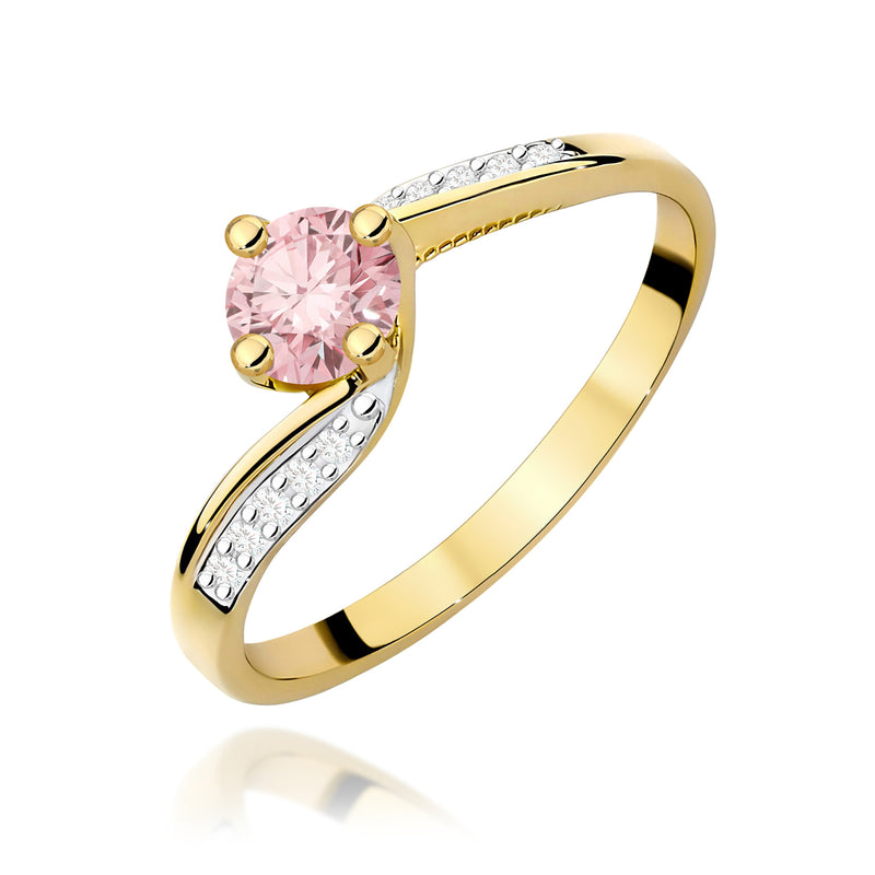 Inel Aur 9K cu Diamante de Laborator 0.55 ct — Aur galben