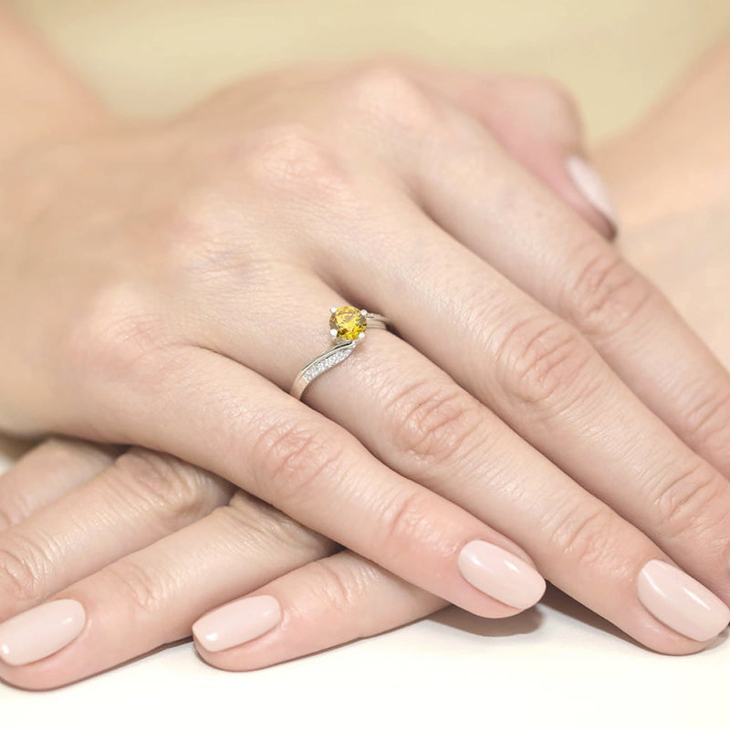Inel Aur 9K cu Diamante de Laborator 0.55 ct, imaginea 8 din 8