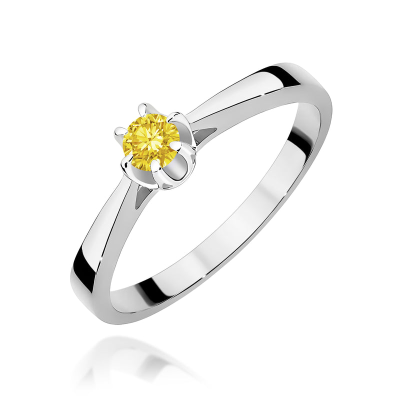Inel Aur 9K cu Diamant de Laborator 0.12 ct, imaginea 5 din 8