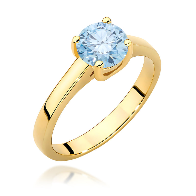 Inel Aur 9K cu Diamant de Laborator 1.00 ct — Aur galben