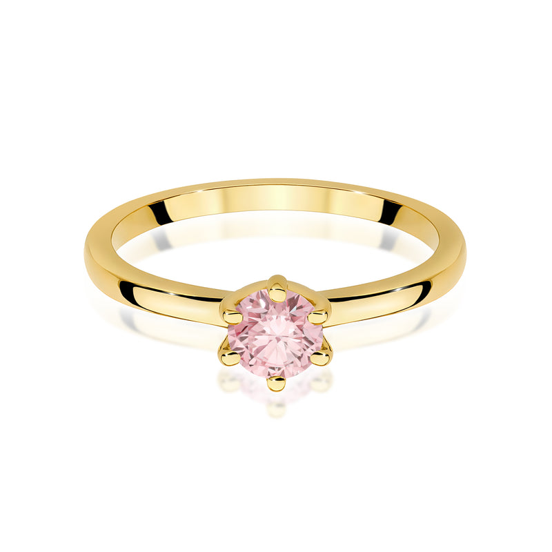 Inel Aur 14K cu Diamant Roz de Laborator 0.50 ct, imaginea 2 din 12
