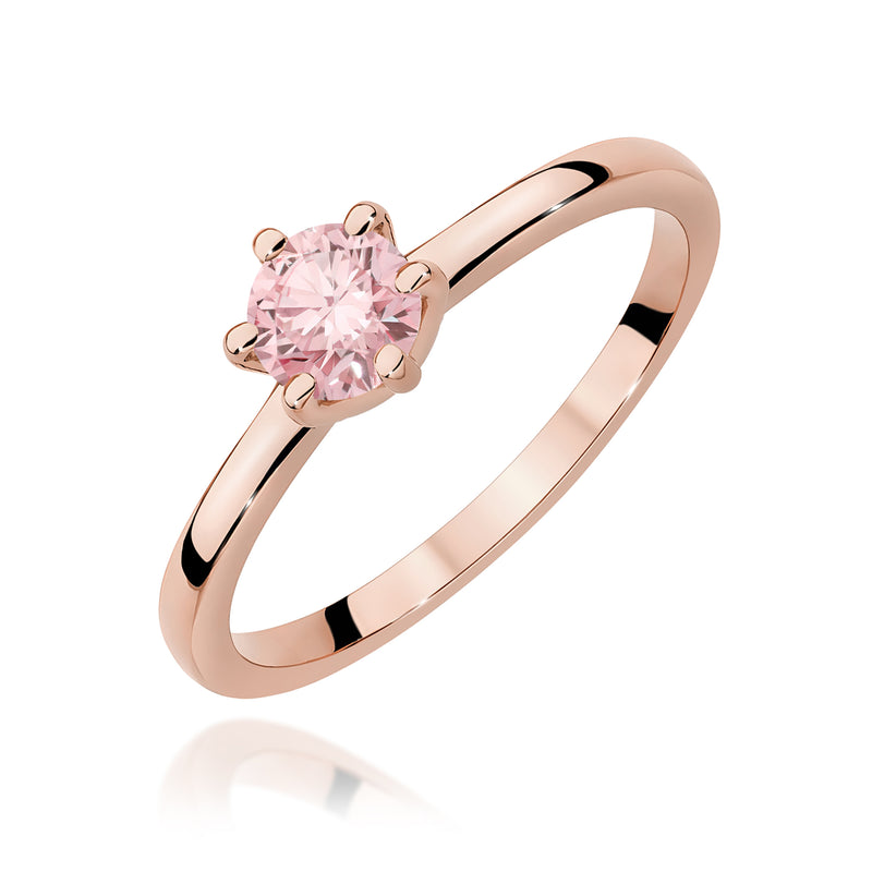 Inel Aur 14K cu Diamant Roz de Laborator 0.50 ct, imaginea 5 din 12