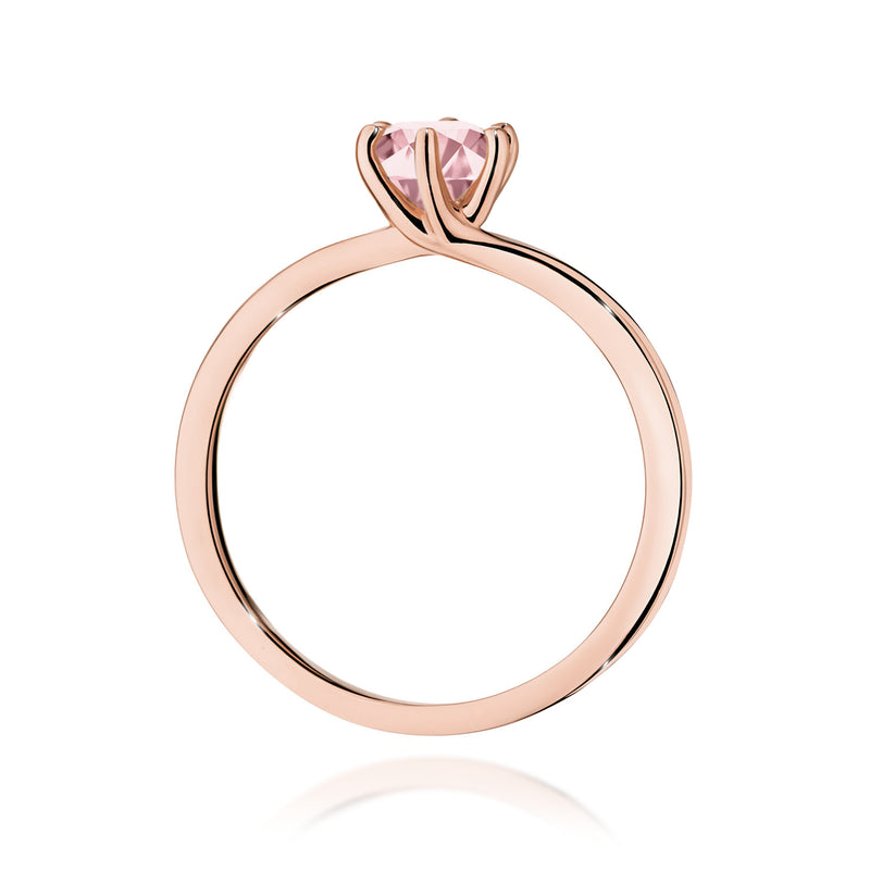 Inel Aur 14K cu Diamant Roz de Laborator 0.50 ct, imaginea 7 din 12