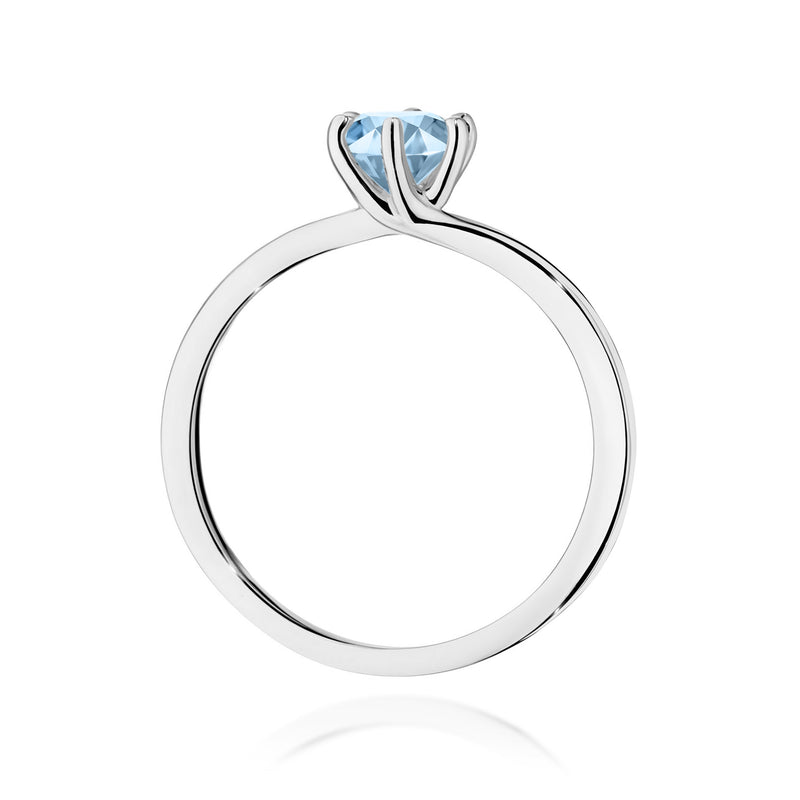 Inel Aur 9K cu Diamant Albastru de Laborator 0.50 ct, imaginea 7 din 8