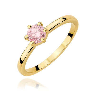Inel Aur 9K cu Diamant Roz de Laborator 0.50 ct