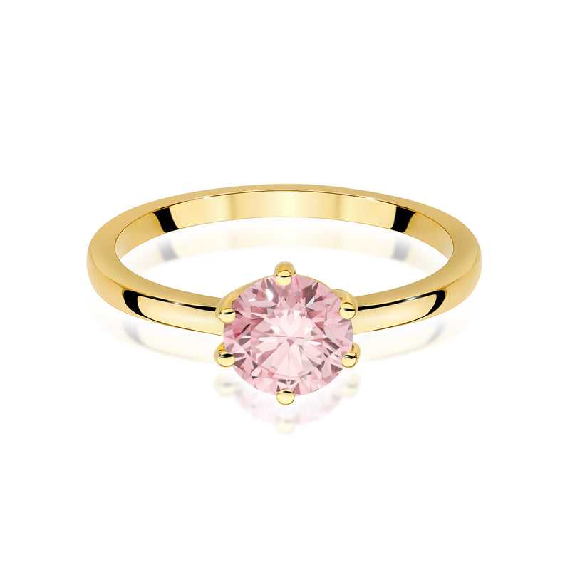 Inel Aur 9K cu Diamant Roz de Laborator 1.00 ct, imaginea 2 din 8