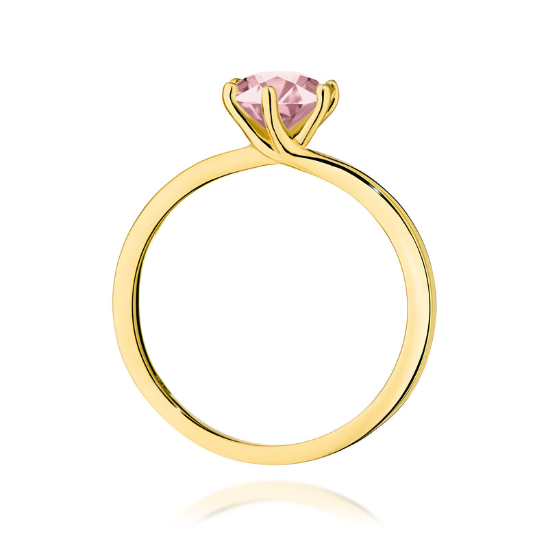 Inel Aur 9K cu Diamant Roz de Laborator 1.00 ct, imaginea 3 din 8