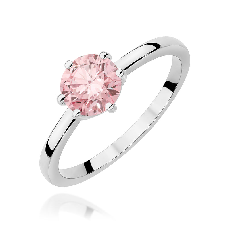 Inel Aur 9K cu Diamant Roz de Laborator 1.00 ct, imaginea 5 din 8