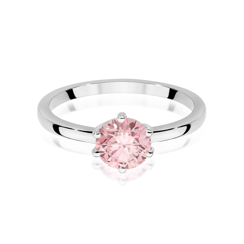 Inel Aur 9K cu Diamant Roz de Laborator 1.00 ct, imaginea 6 din 8