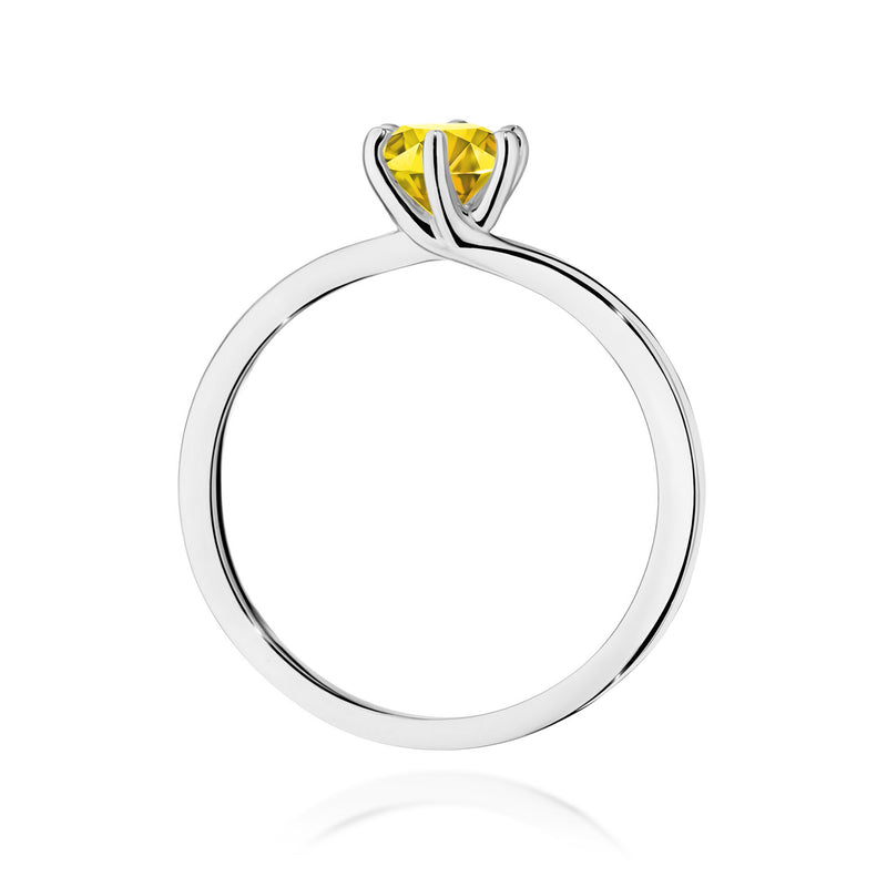 Inel Aur 9K cu Diamant Galben de Laborator 0.50 ct, imaginea 7 din 8