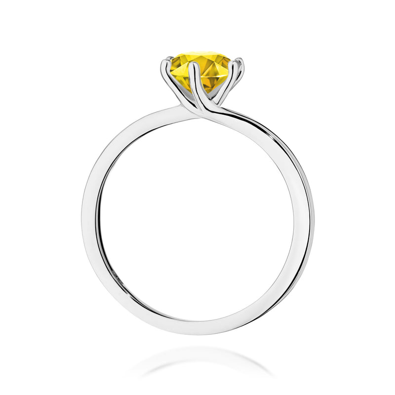 Inel Aur 9K cu Diamant Galben de Laborator 1.00 ct, imaginea 7 din 8