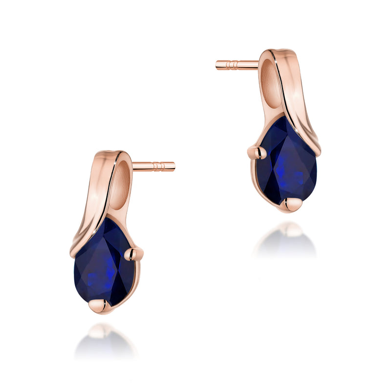 Cercei Aur 14K cu Safir 0.60 ct, imaginea 4 din 9