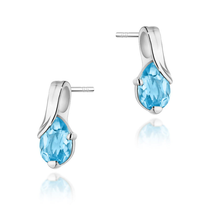 Cercei Aur 14K cu Topaz Swiss 0.90 ct, imaginea 7 din 9