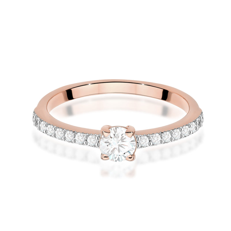 Inel Aur 14K cu Diamante de Laborator 0.39 ct, imaginea 6 din 12