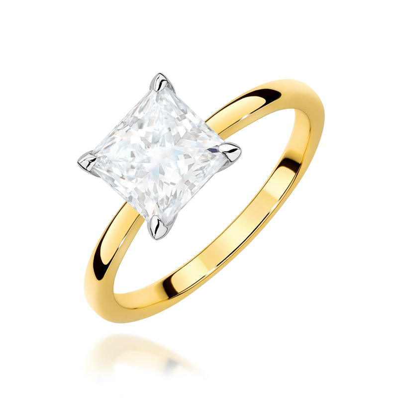 Inel Aur 14K cu Diamant de Laborator 1.50 ct — Aur galben